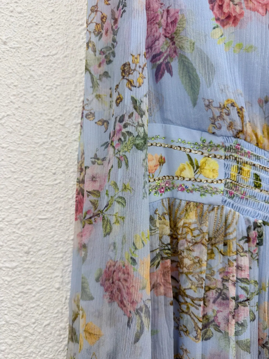 100% Real Silk Women V-Neck Floral Printing Flare Sleeve Midi Dress Bohemian Vintage Spring Elegant Beach Style High Quality
