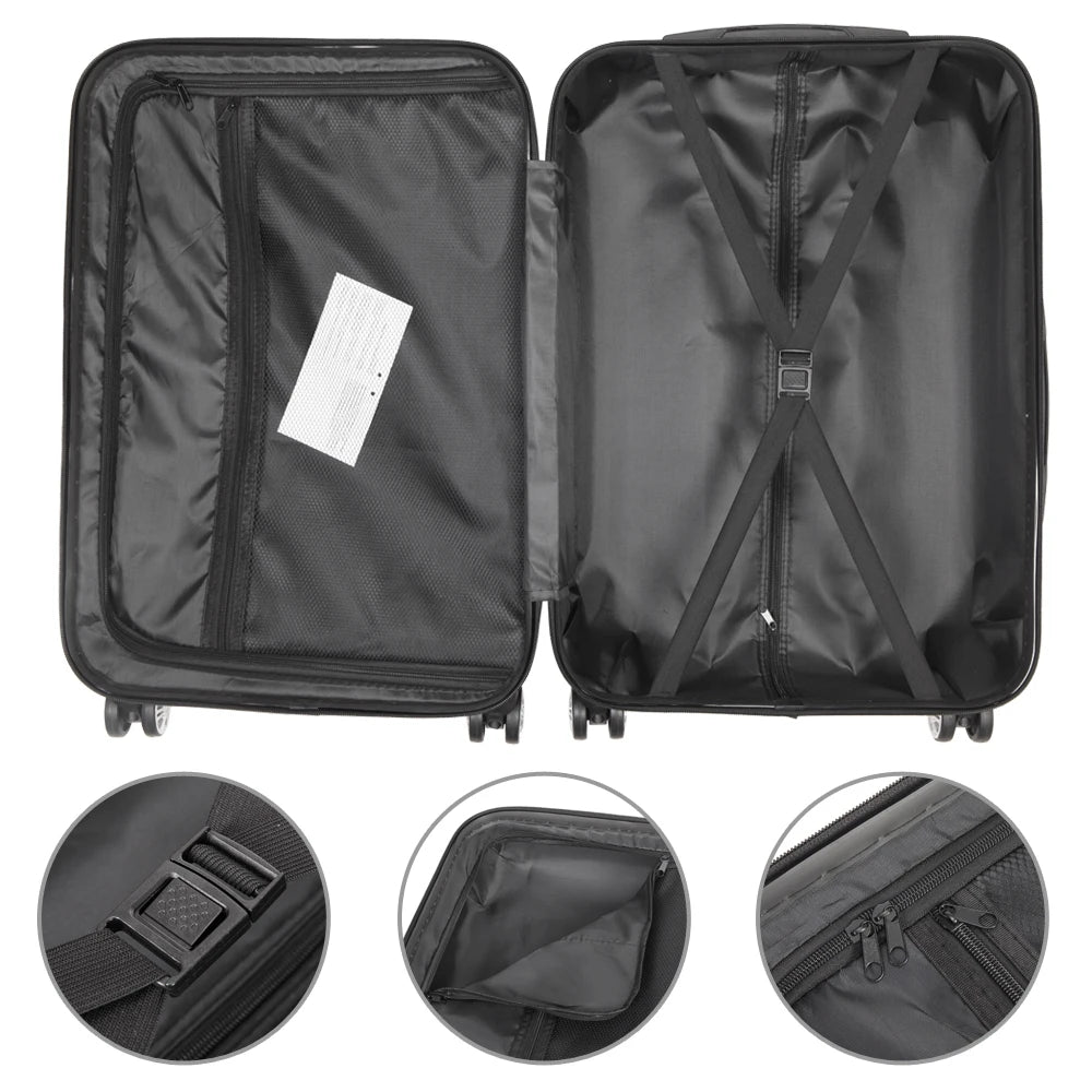 3-in-1 Portable ABS Trolley Case 20" / 24" / 28" Purple