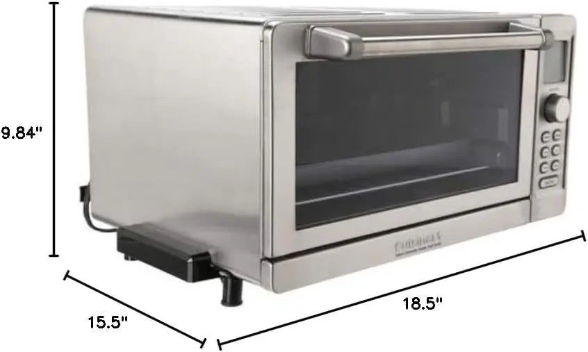 TOB-135N Deluxe Convection Toaster Oven Broiler, Brushed Stainless, Silver