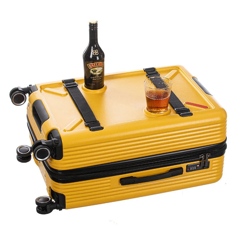 20/24/28inch Expandable Capacity Suitcase with Spinner Wheel Detachable Travel Trolley Case Lock Rolling Luggage ABS&PC Material