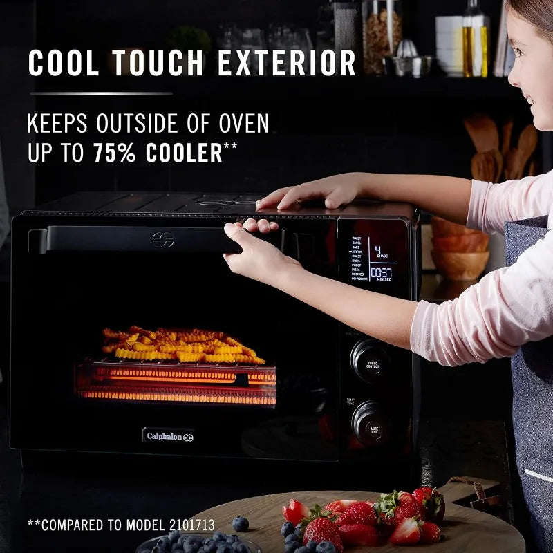 Calphalon Air Fryer Oven, 11-in-1 Toaster Oven Air Fryer Combo, Cool Touch Exterior, 26.4 QT/25 L,Fits 12" Pizza,Stainless Steel