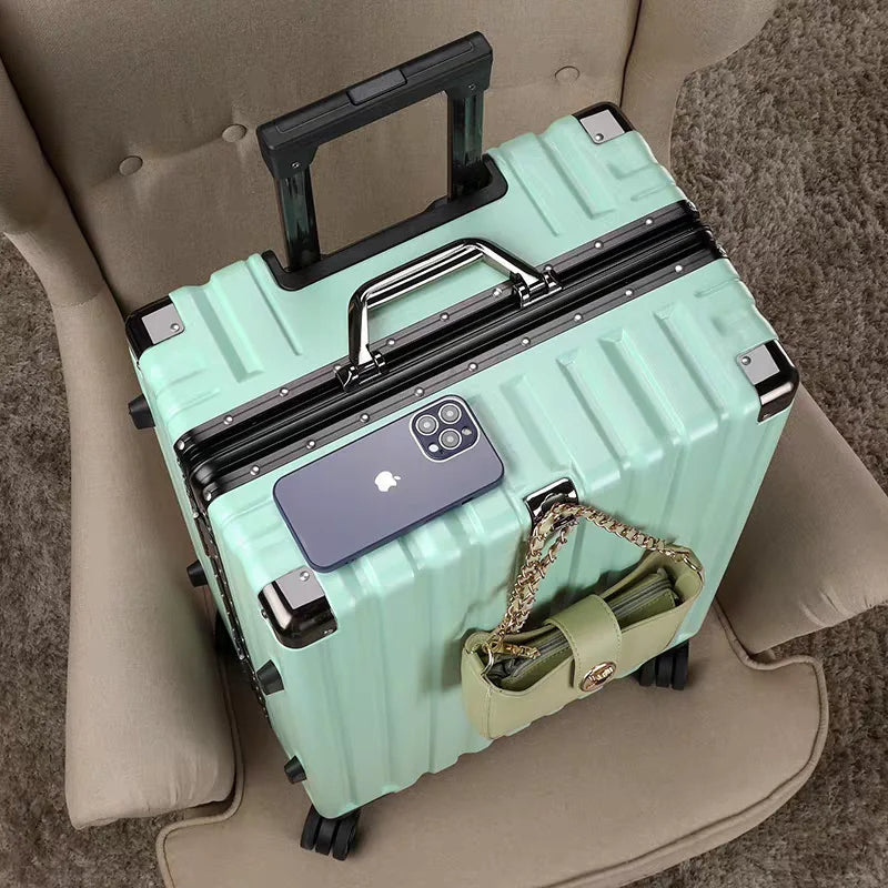 20inch 22inch 24inch 26inch Trolley Suitcase Suitcase Aluminum Frame Closure Hard Shell Storage Box Outdoor Travel Universal Wheel Password Lock