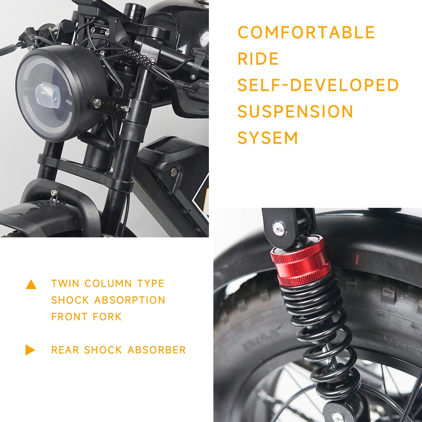 1000W Peak Motor 20" Electric Motorcycles Mountain fat tire E Bike For Adults, 29Mph 35Miles 48V 15.6AH Electric Bicycle Ebike