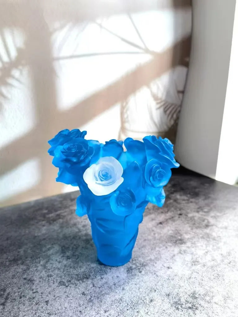 H23 crystal rose vase