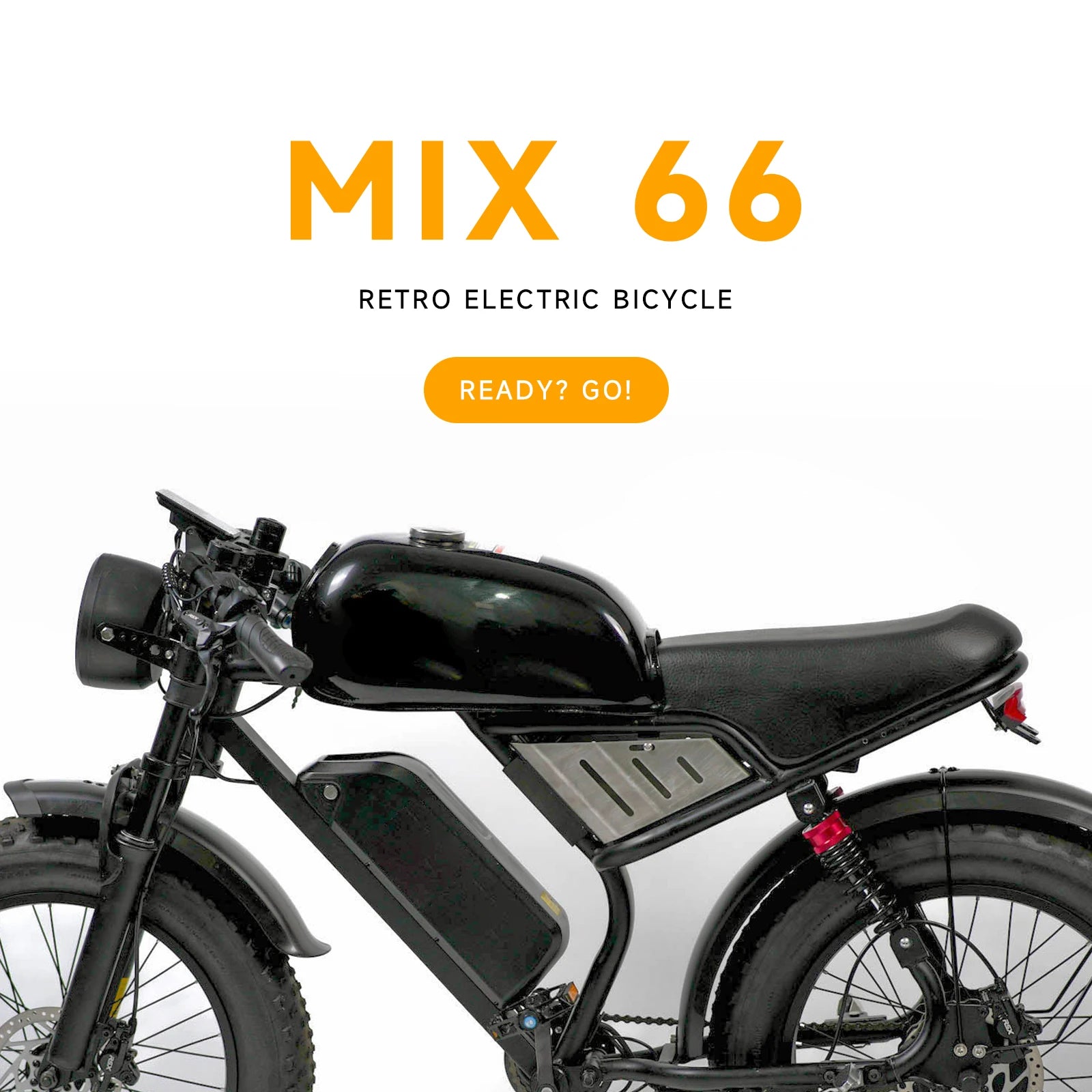 20" Electric Motorcycles Mountain fat tire E Bike for Adults, 1200W Peak Motor Ebike 28Mph 35Miles 48V 15.6AH Electric Bicycle