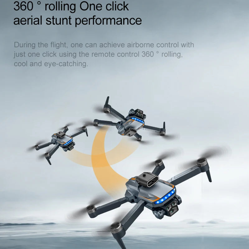P18 Drone with 8K Camera 4.5 Inch Screen Remote Control Brushless Motor Obstacle Avoidance Foldable Quadcopter for Beginner