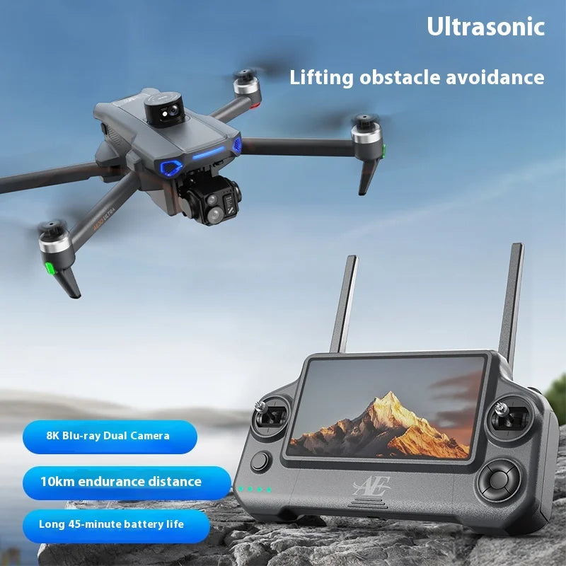 AE30 GPS Drone 8K Profession HD Camera 3-axis Gimbal Brushless Laser Obstacle Avoidance Airdrop With Large Screen Quadcopte Toys