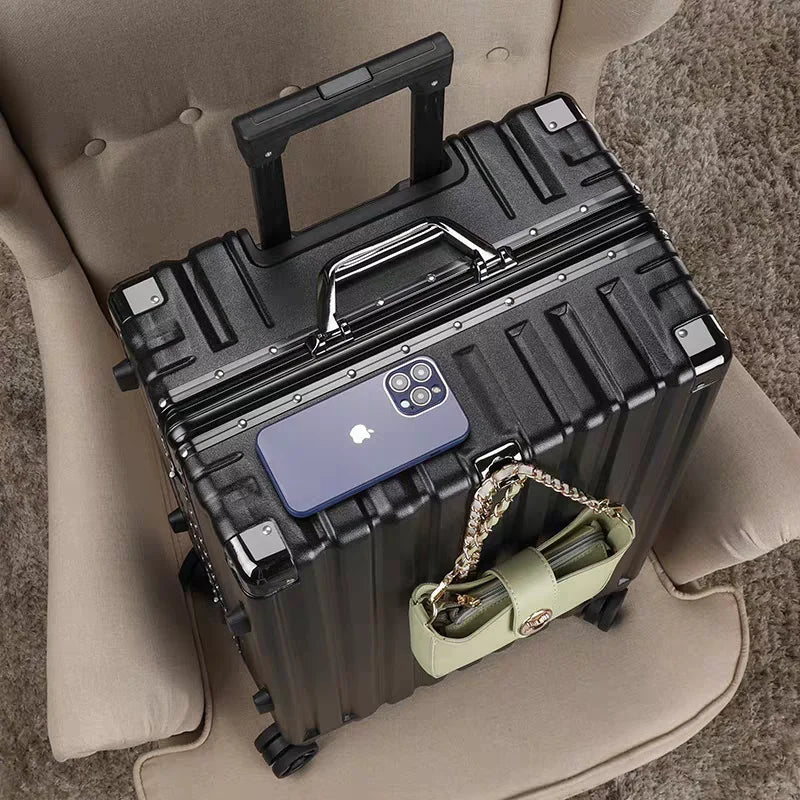 20inch 22inch 24inch 26inch Trolley Suitcase Suitcase Aluminum Frame Closure Hard Shell Storage Box Outdoor Travel Universal Wheel Password Lock