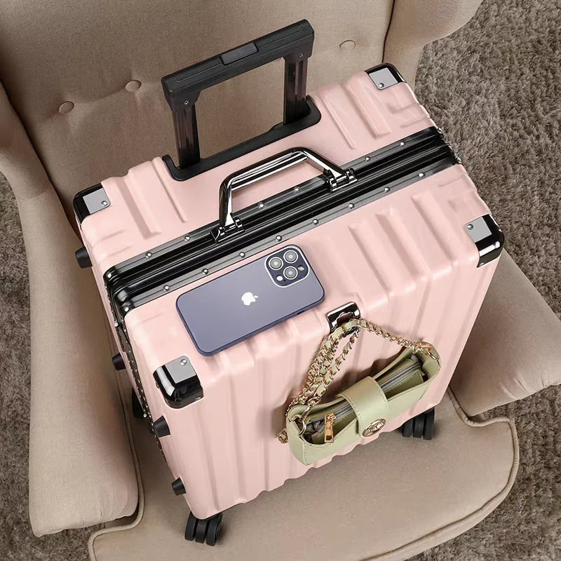 20inch 22inch 24inch 26inch Trolley Suitcase Suitcase Aluminum Frame Closure Hard Shell Storage Box Outdoor Travel Universal Wheel Password Lock