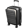 On Luggage 22x14x9 Airline Approved, FLO5 Expandable Polycarbonate Suitcase with Front Pocket FXCore, Black, 20 Inch