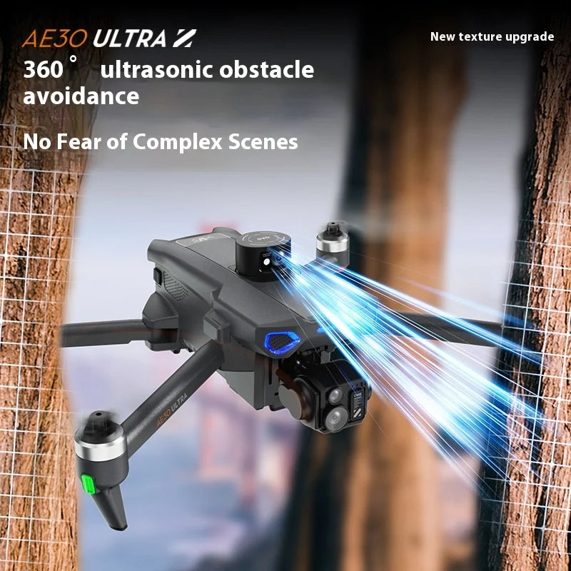 AE30 GPS Drone 8K Profession HD Camera 3-axis Gimbal Brushless Laser Obstacle Avoidance Airdrop With Large Screen Quadcopte Toys