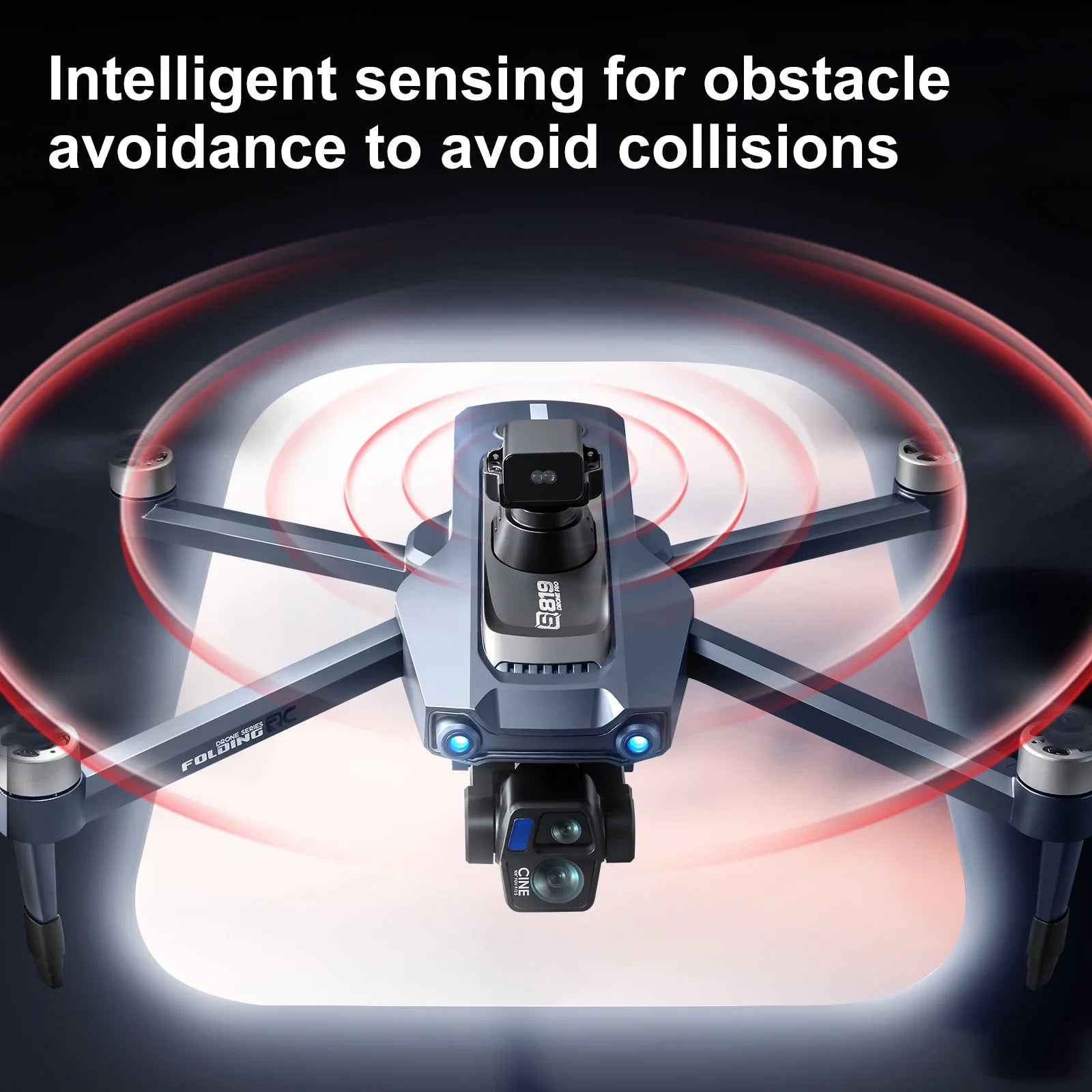 S819 Professional Drone 5g Digital Laser OAS 2.7k HD Lens 3-axis Gimbal 5-inch Screen Remote Control Can Mini Airdrop Drone