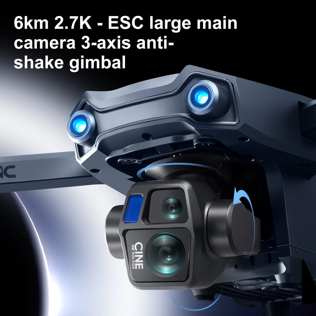 S819 Professional Drone 5g Digital Laser OAS 2.7k HD Lens 3-axis Gimbal 5-inch Screen Remote Control Can Mini Airdrop Drone