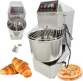 Commercial Electric Dough Mixer 20QT Stand Flour Mixing Machine Double Action Double Speed Spiral Stainless Steel Dough Blender