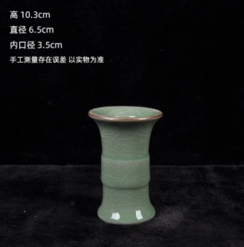 New Chinese-style pastel landscape floor-to-ceiling large vase home furnishing  ceramic flower arrangement decorations
