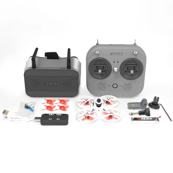 Emax USA Official Tinyhawk III RTF FPV Racing Drone F4 5A 15000KV Nano 4 37CH 25-100-200mW VTX 1-2S D8-With Controller&Goggle