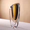 Light luxury thickened glass and glazed vase, a modern living room high-end dining table decoration