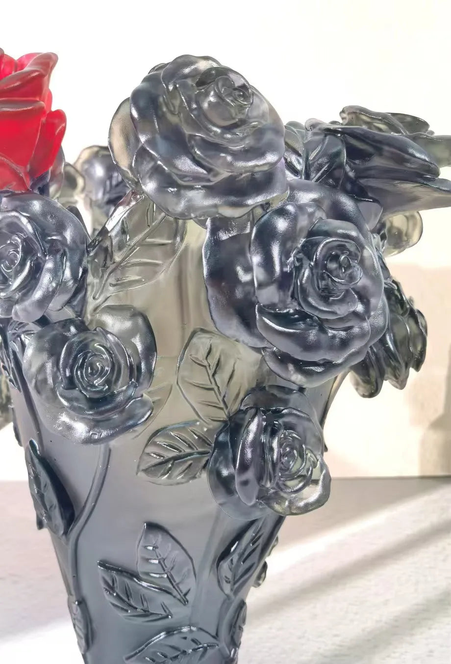 H23 crystal rose vase