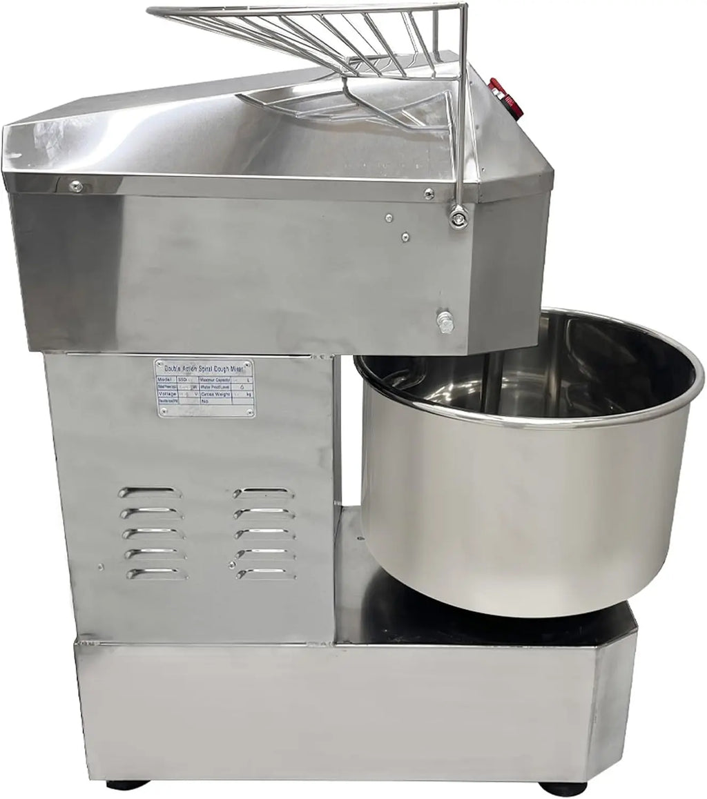 Commercial Electric Dough Mixer 20QT Stand Flour Mixing Machine Double Action Double Speed Spiral Stainless Steel Dough Blender