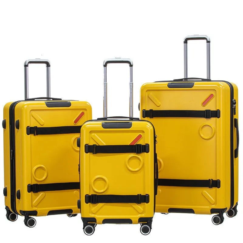 20/24/28inch Expandable Capacity Suitcase with Spinner Wheel Detachable Travel Trolley Case Lock Rolling Luggage ABS&PC Material